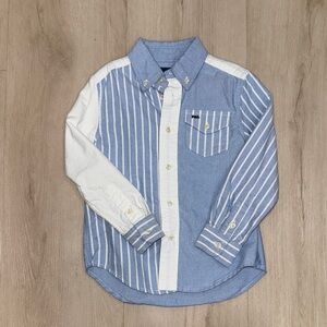 Ralph Lauren Kids Blue and White Button-Down Shirt
